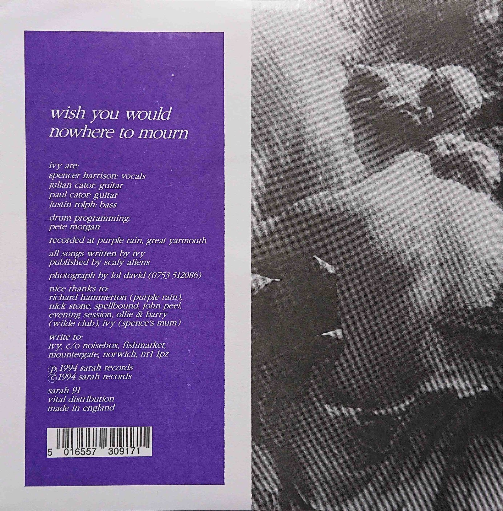 Back cover of SARAH 91